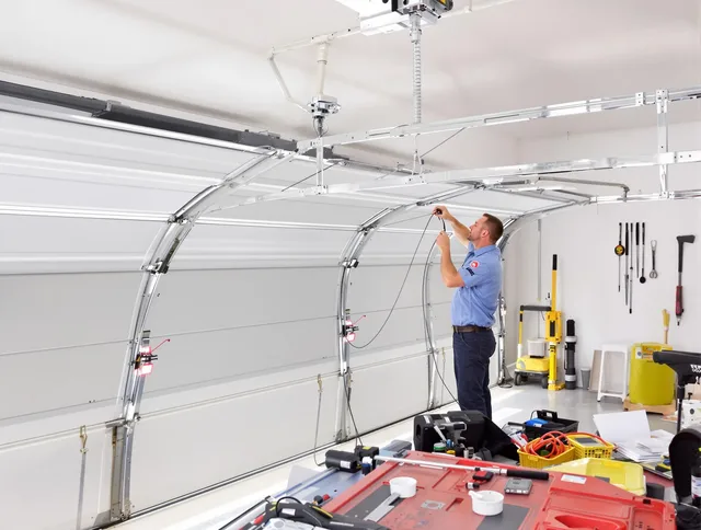 Garage door cable repair service by Wallingford Center Garage Door Repair in Wallingford Center