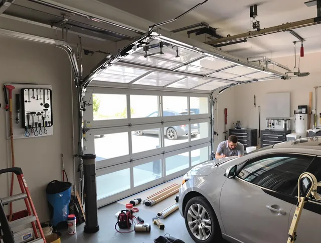 Garage door noise reduction service by Wallingford Center Garage Door Repair in Wallingford Center