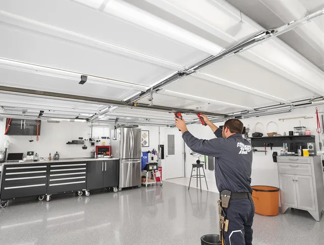 Overhead garage door repair service by Wallingford Center Garage Door Repair in Wallingford Center