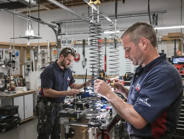 Garage door spring repair service by Wallingford Center Garage Door Repair in Wallingford Center